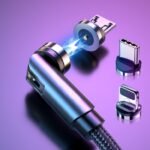 كابل شحن مغناطيسي من Essager بمنفذ USB Type-C، قابل للدوران بزاوية 360 درجة ويدعم الشحن السريع؛ يتوفر أيضاً إصدار Micro-USB مغناطيسي قابل للدوران بزاوية 540 درجة.